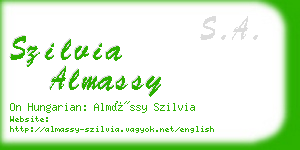 szilvia almassy business card